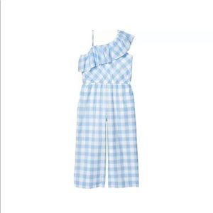 Janie and Jack Gingham Romper size 8 EUC